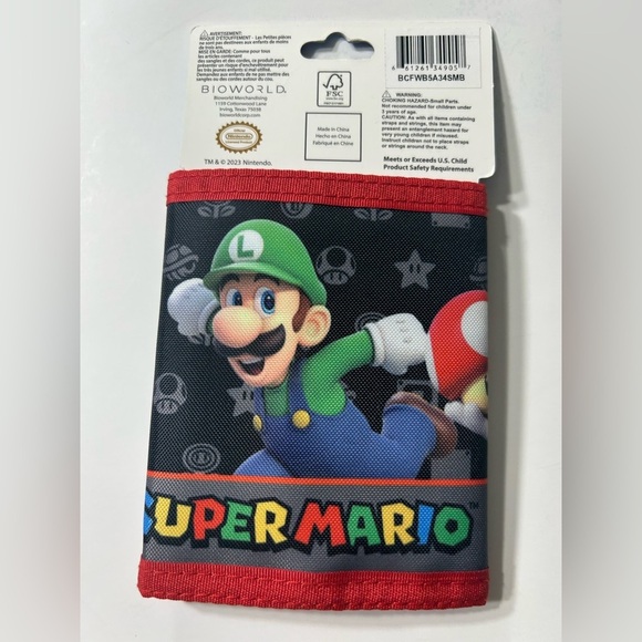 Nintendo - Super Mario Bros. - Velcro Wallet - BNWT 🪠🍄🔥 - Picture 2 of 5
